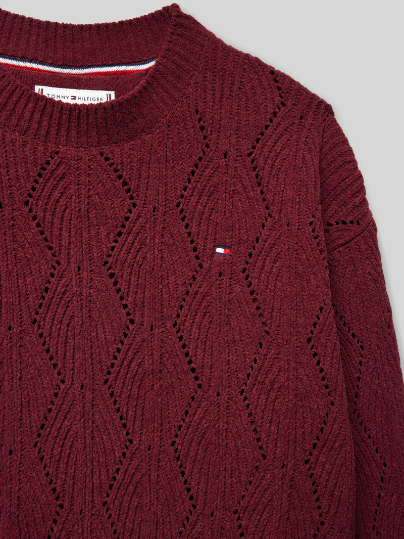 Tommy Hilfiger Teens Gebreide pullover met ronde hals model 'CHENILLE'