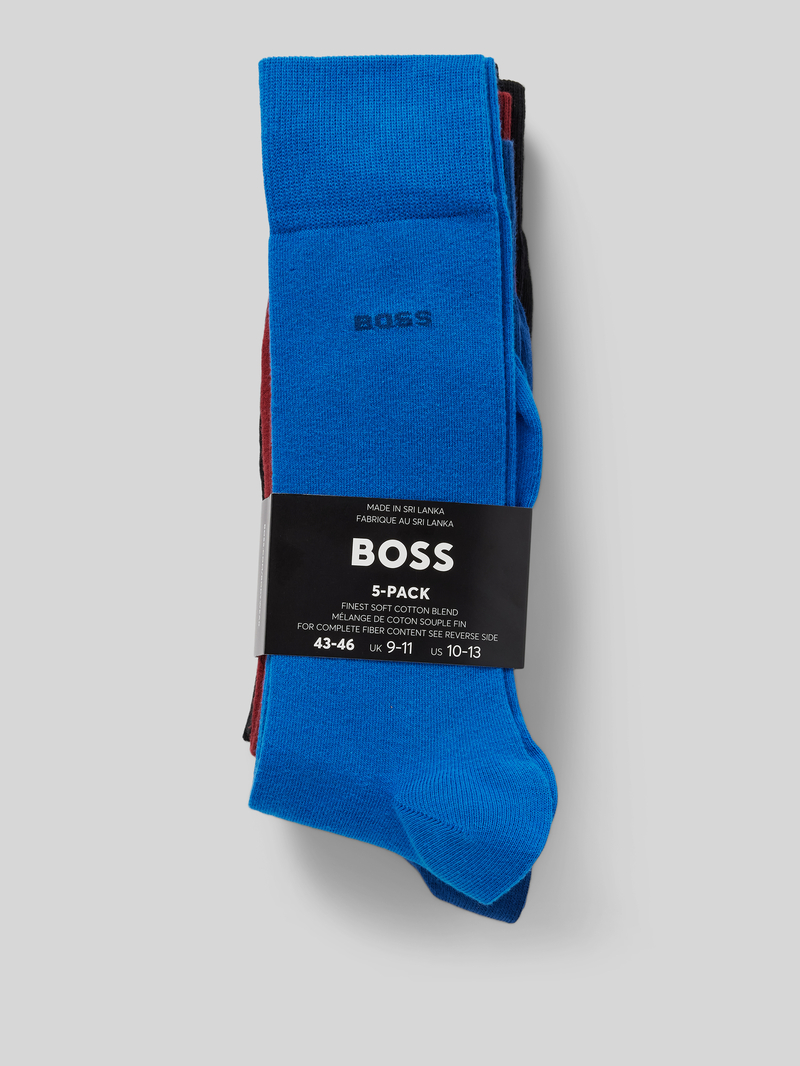 Boss Sokken met labeldetail in een set van 5 paar