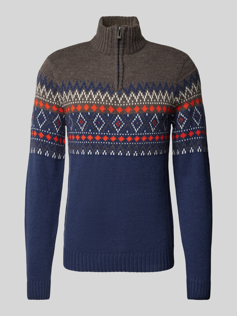 Blend Gebreide pullover met opstaande kraag