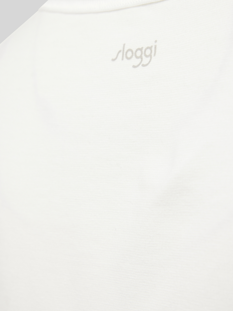 Sloggi T-shirt met geribde ronde hals
