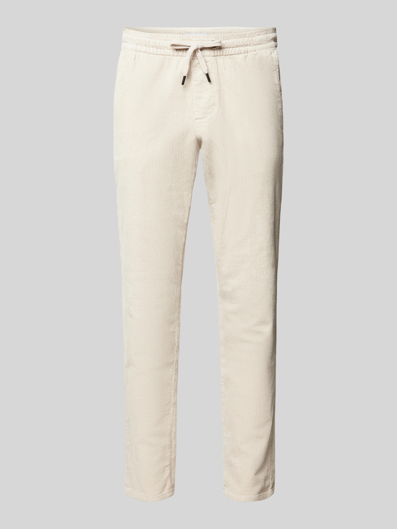Only & Sons Tapered fit corduroy broek met elastische band model 'LINUS'