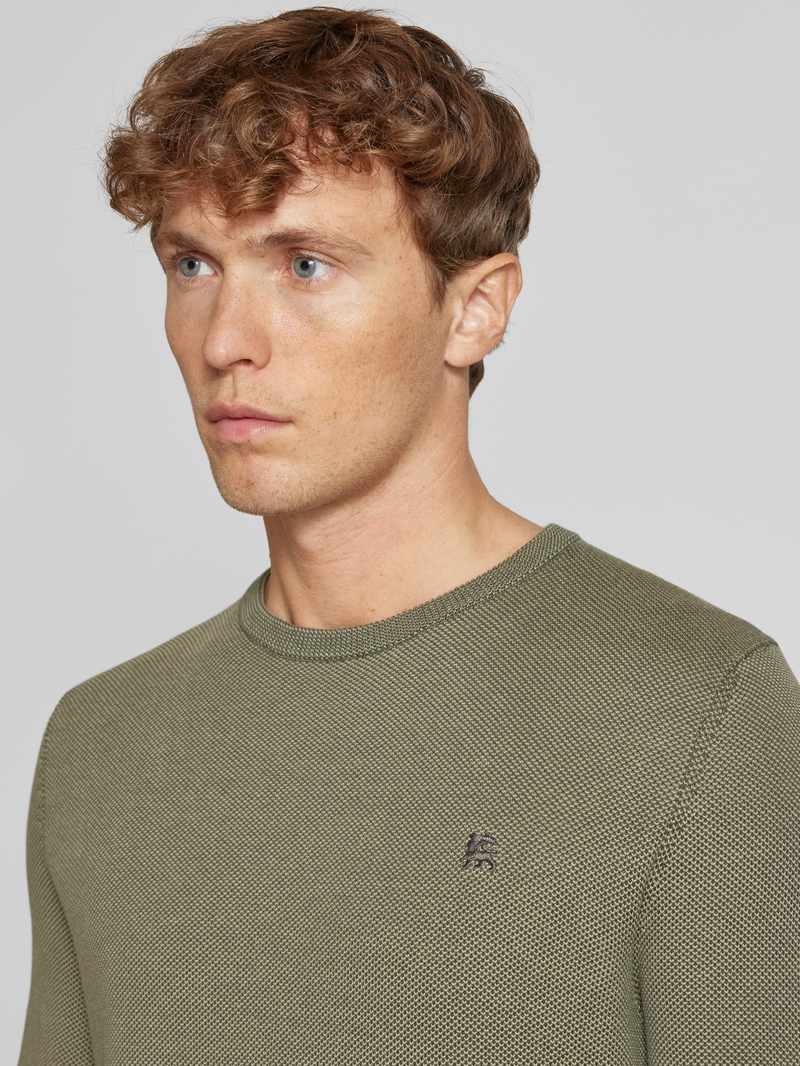 Lerros Gebreide pullover met ribboorden