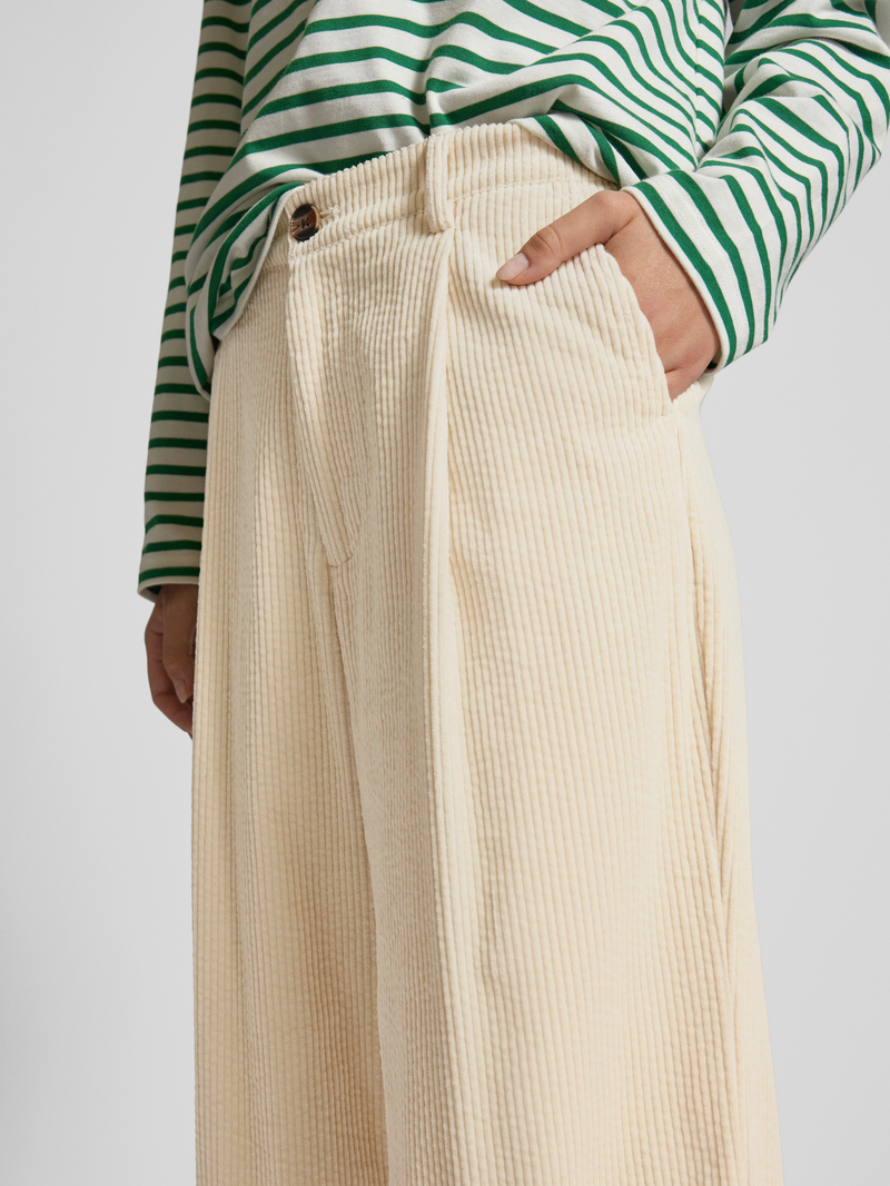 Pepe Jeans Corduroy broek met labeldetail model 'DANNA'
