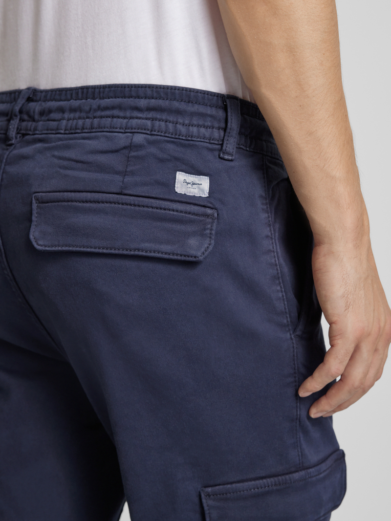 Pepe Jeans Slim fit cargobroek met tunnelkoord model 'Gymdigo'