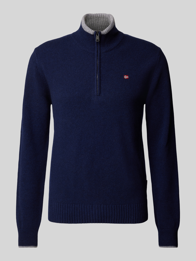 Napapijri Gebreide pullover met logostitching model 'DAIN'