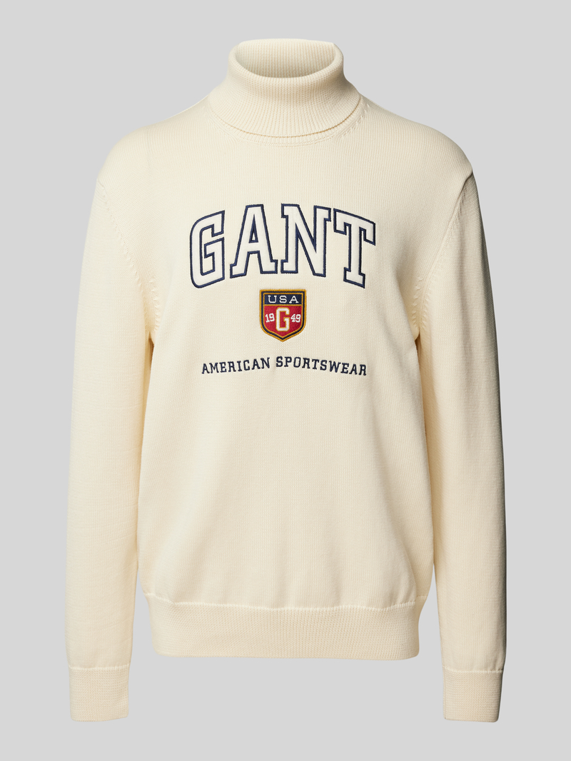 Gant Gebreide pullover met labelstitching