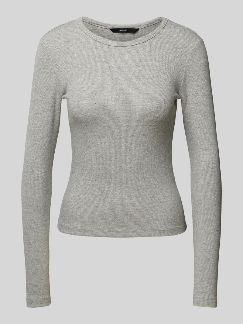 Vero Moda Regular fit shirt met lange mouwen van katoenmix met effectgaren, model 'CHLOE'