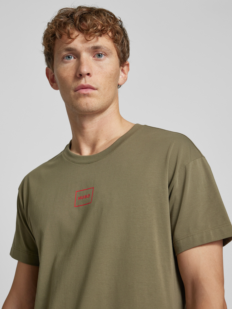 HUGO T-shirt met labelprint model 'Laze'
