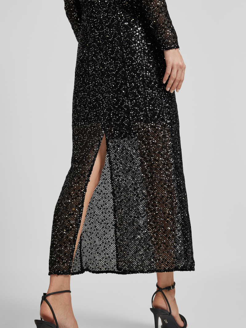 Selected Femme Maxi-jurk met pailletten model 'NOEL'