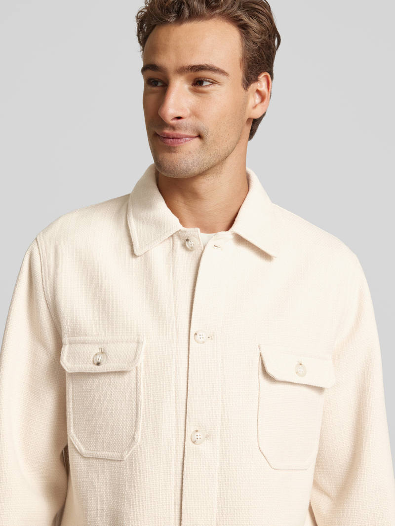 lindbergh Regular fit overhemdjack met paspelzakken op de borst