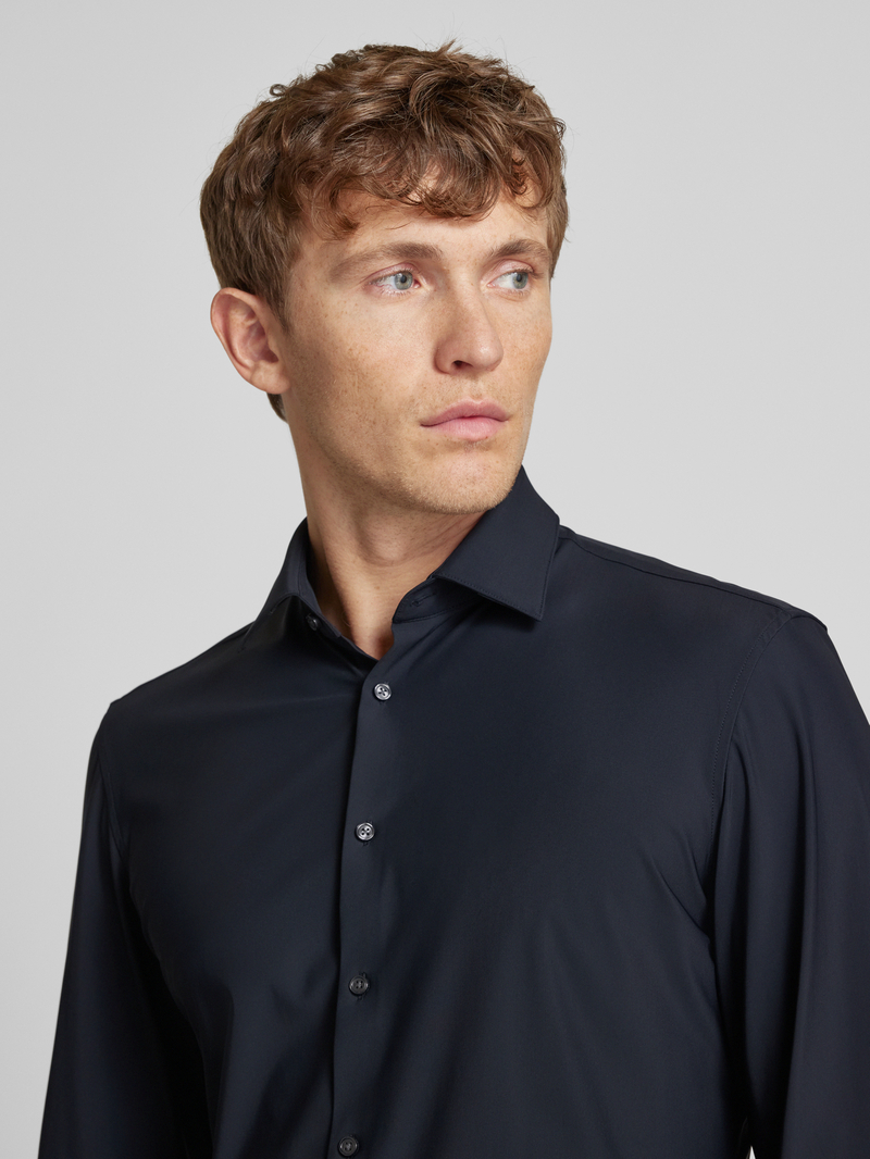 Jake*s Slim fit zakelijk overhemd met effen structuur