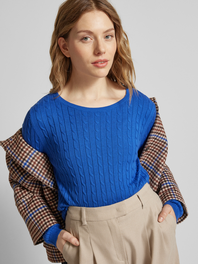 Christian Berg Woman Gebreide pullover met kabelpatroon