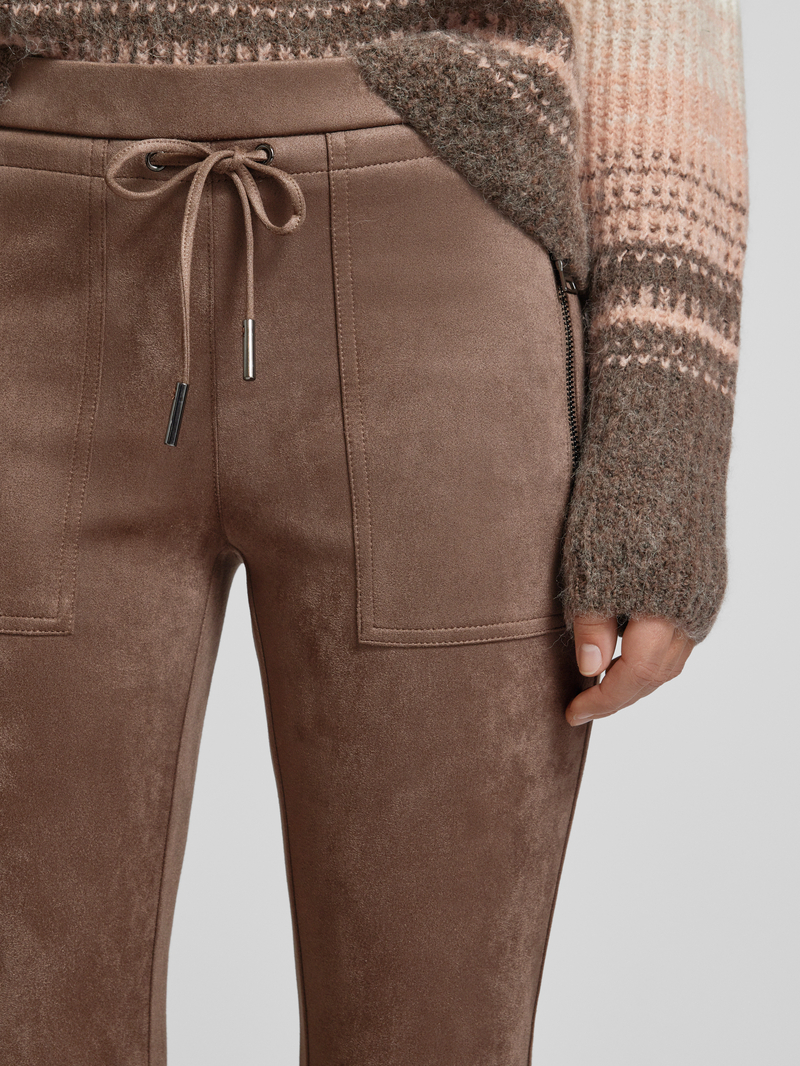 Opus Slim fit stoffen broek met ritszakken model 'Elvina'
