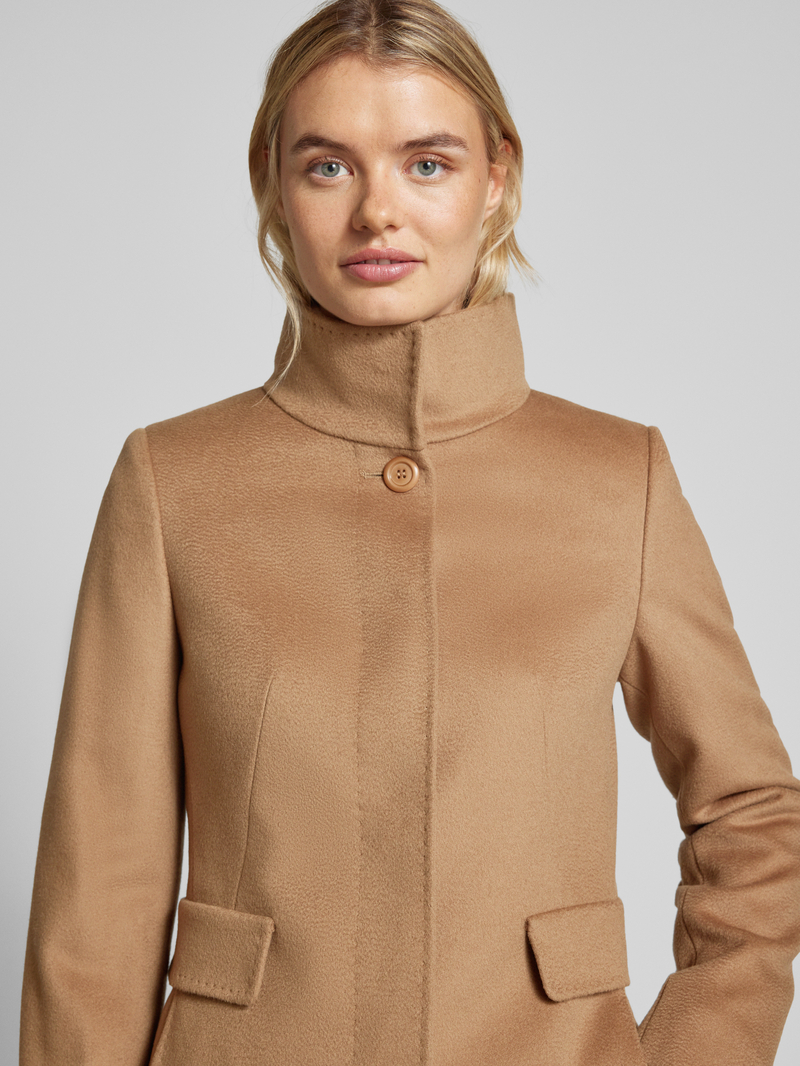 Max Mara Studio Lange jas met opstaande kraag model 'AGNESE'