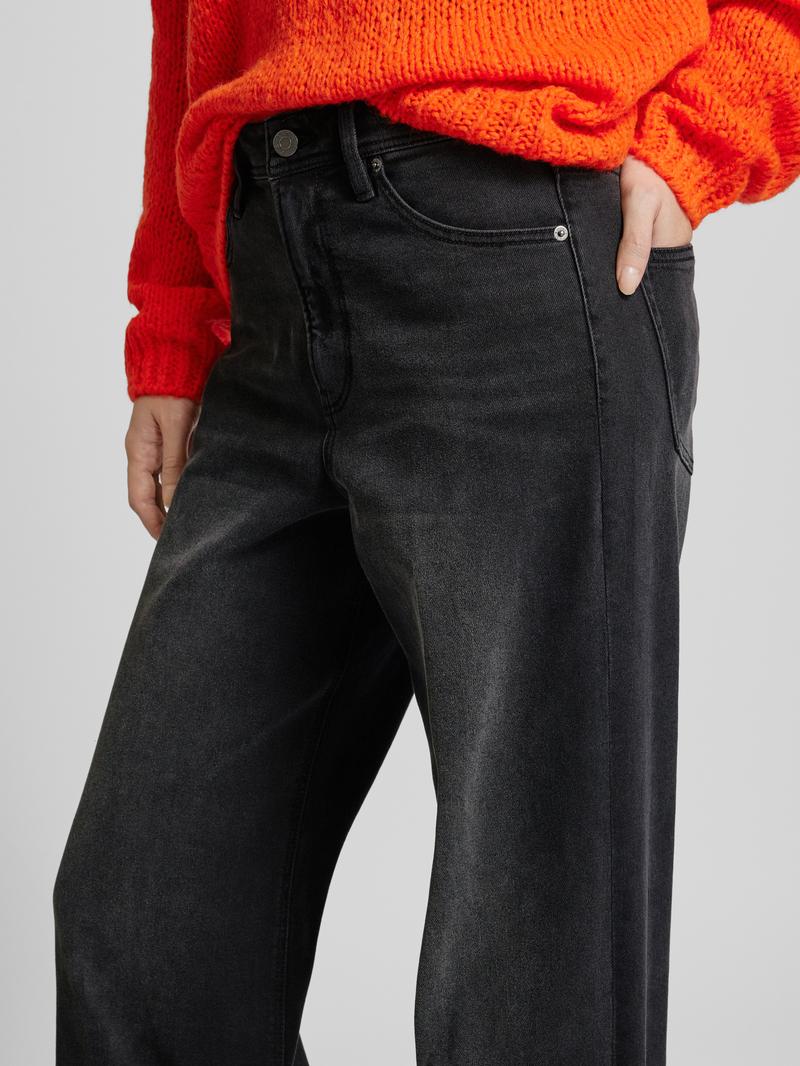 s.Oliver RED LABEL Regular fit high rise jeans met wijde pijpen model 'SURI'
