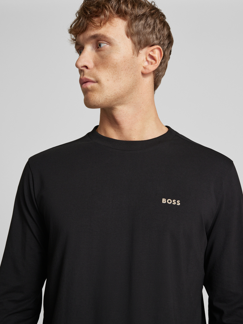 BOSS Green Shirt met lange mouwen en labelprint
