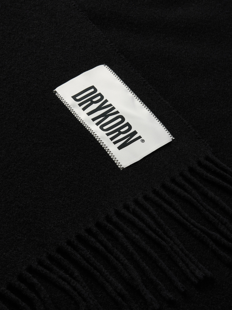 drykorn Sjaal van wol met labelpatch model 'GAZE'