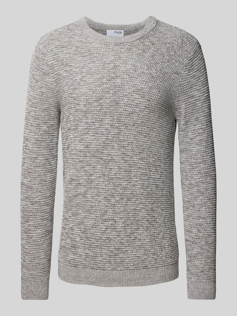 Selected Homme Gebreide pullover met ronde hals, model 'NEWVINCEBUBBL'