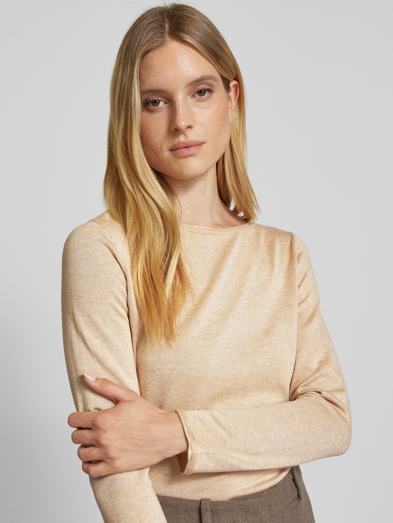 s.Oliver RED LABEL Regular fit fijngebreide pullover met rolrand