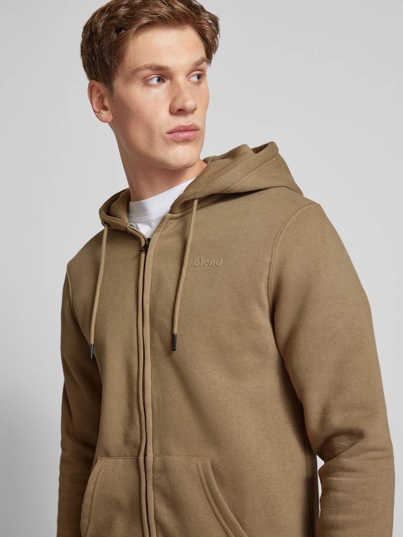 Blend Sweatjack met labeldetail model 'Downton'