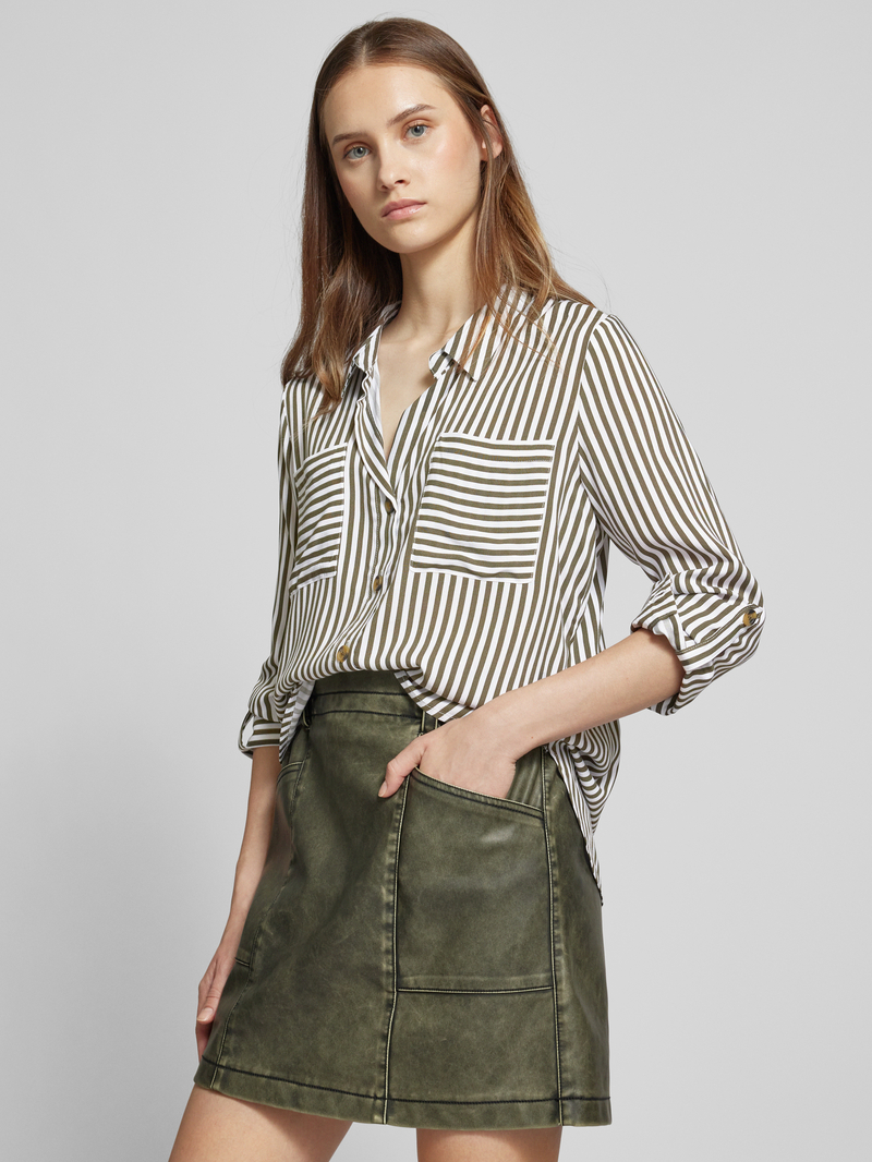 Only Blouse van viscose met verlengd rugpand model 'YASMIN'