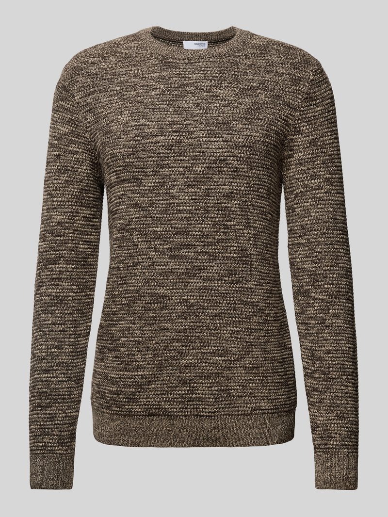 Selected Homme Gebreide pullover met ronde hals, model 'NEWVINCEBUBBL'