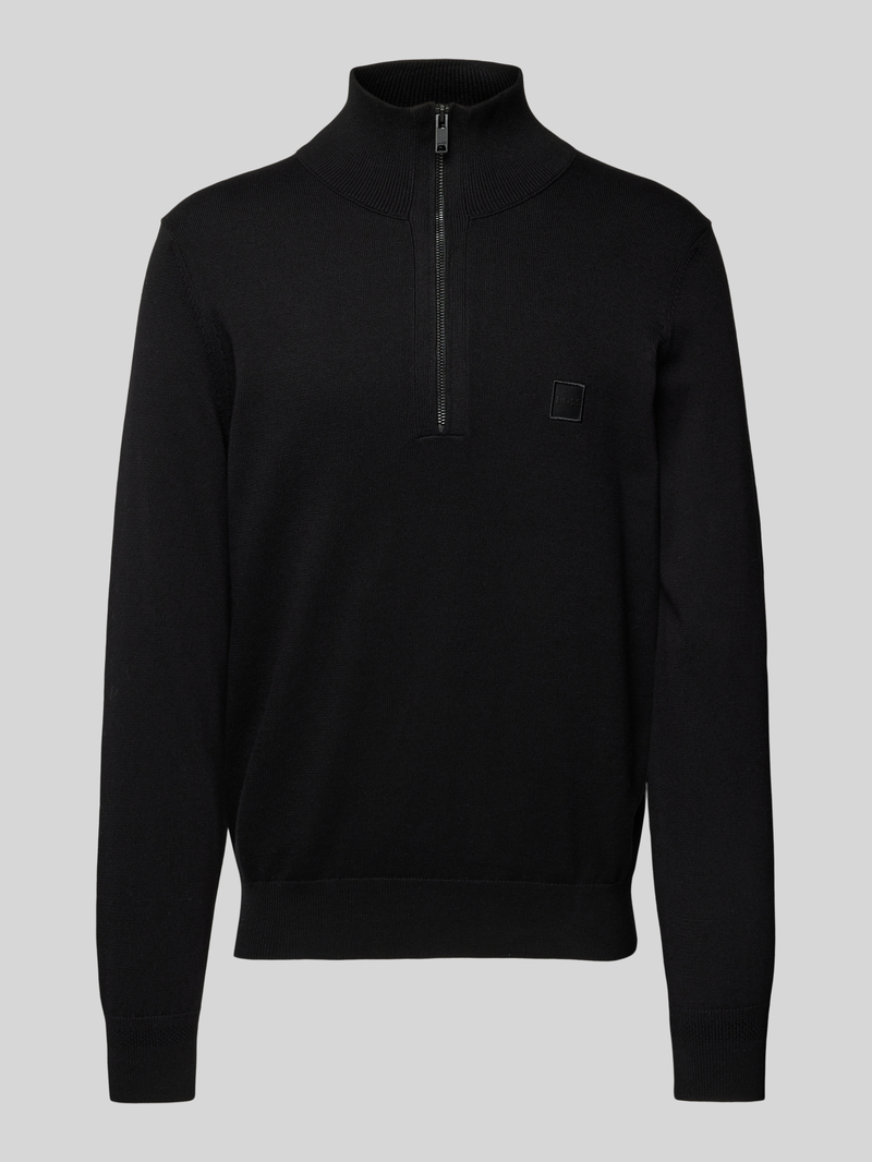 Boss Orange Gebreide pullover met labeldetail model 'Kanobix'