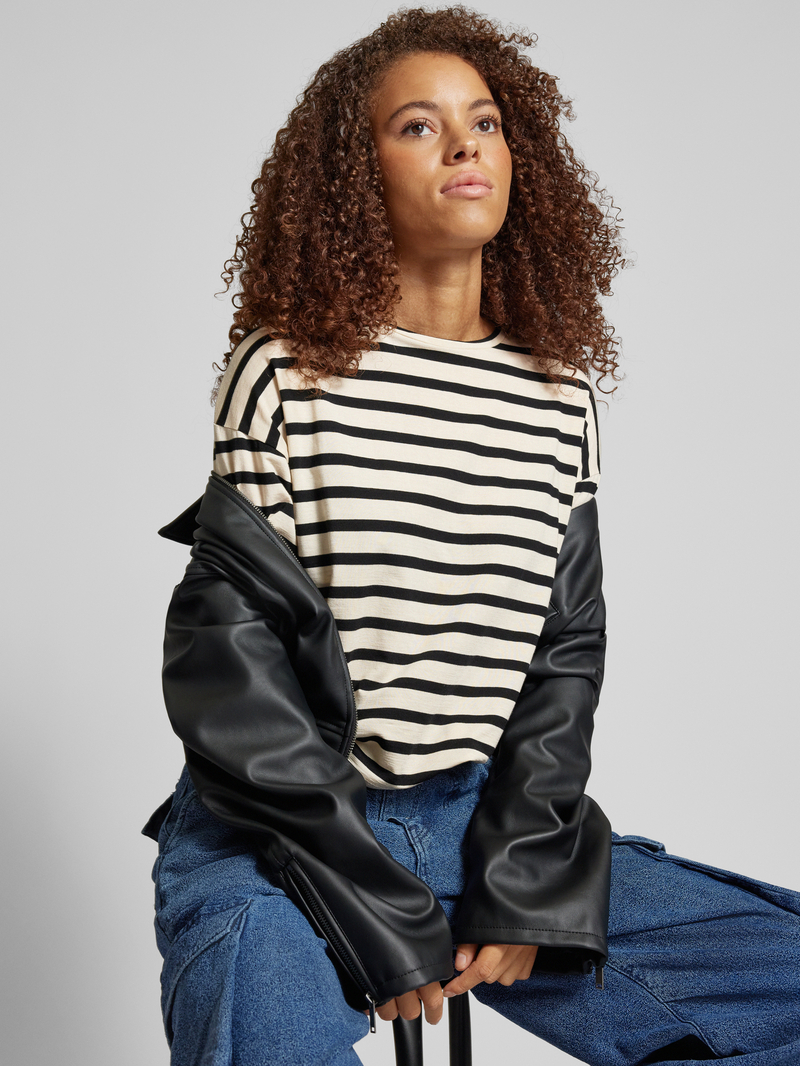 QS Shirt met lange mouwen met oversized schouders