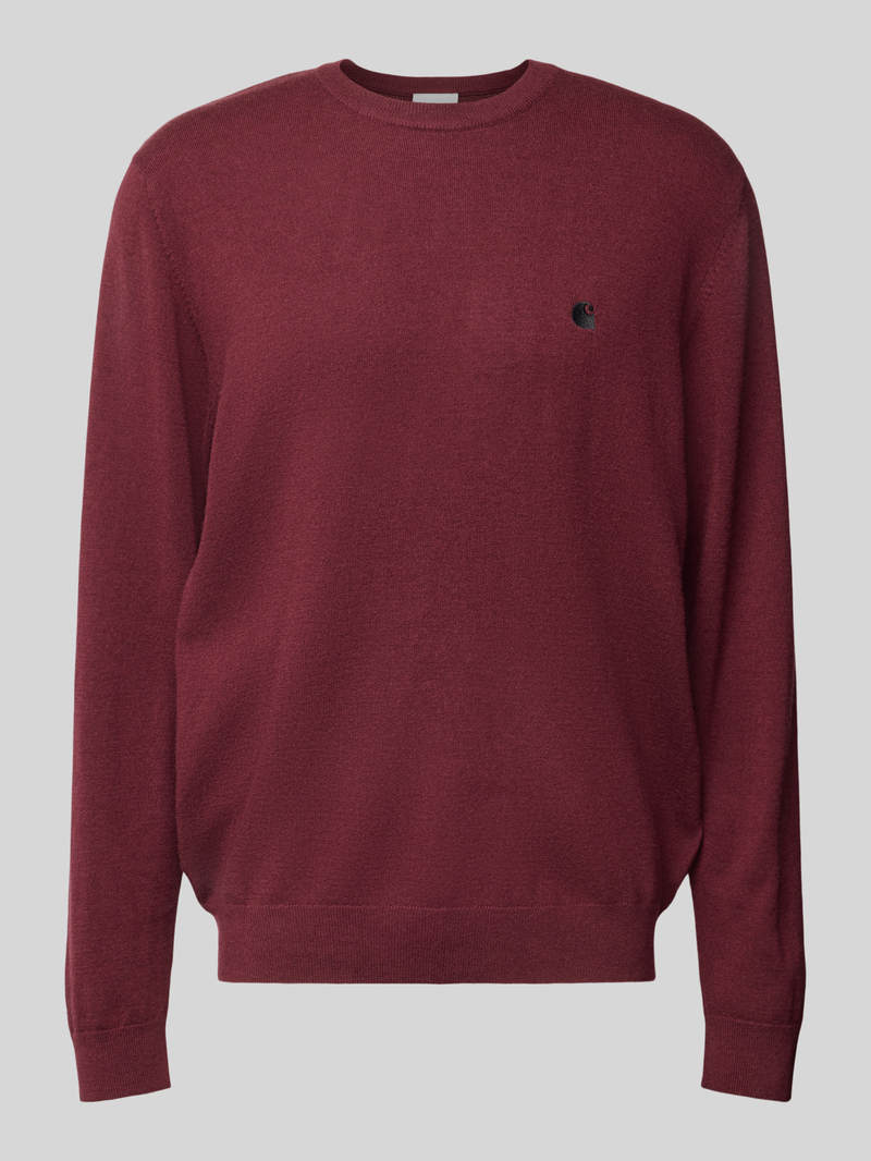 Carhartt Work In Progress Gebreide pullover met labelstitching model 'MADISON'