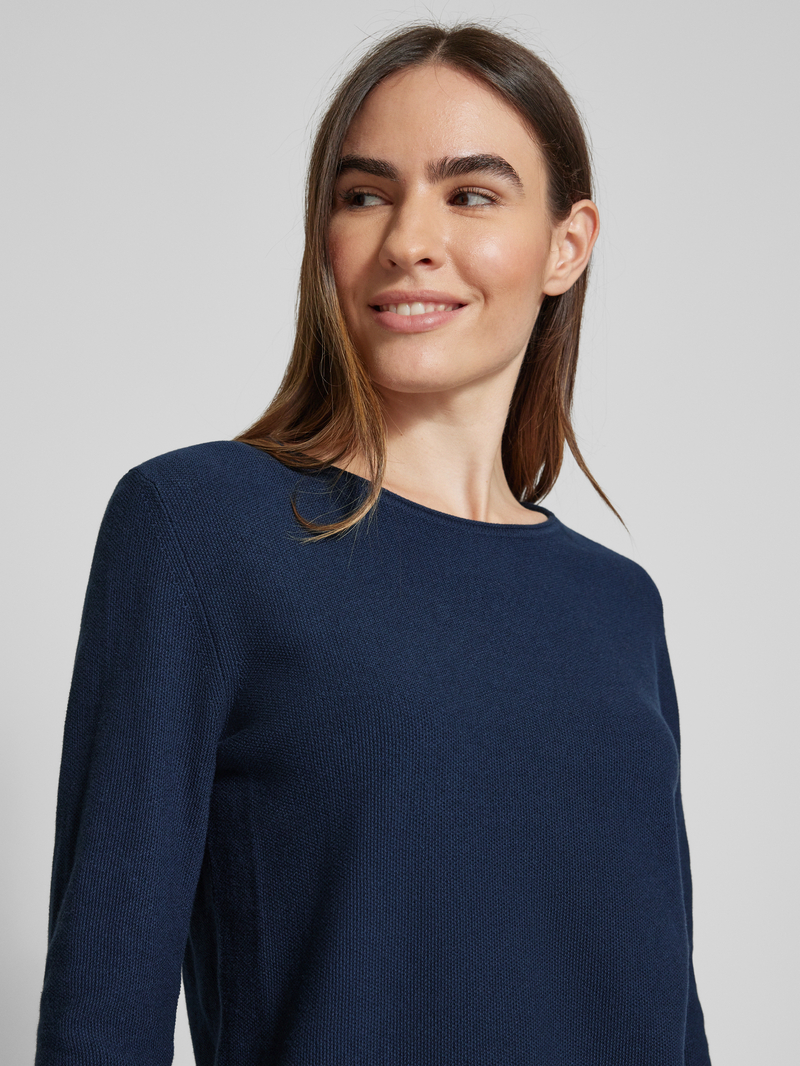 Tom Tailor Regular fit gebreide pullover van ademende katoenmix