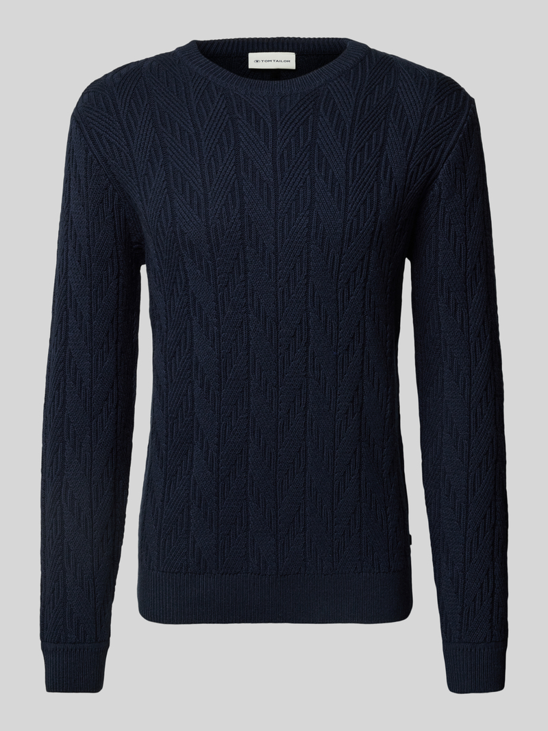 Tom Tailor Gebreide pullover met ronde hals