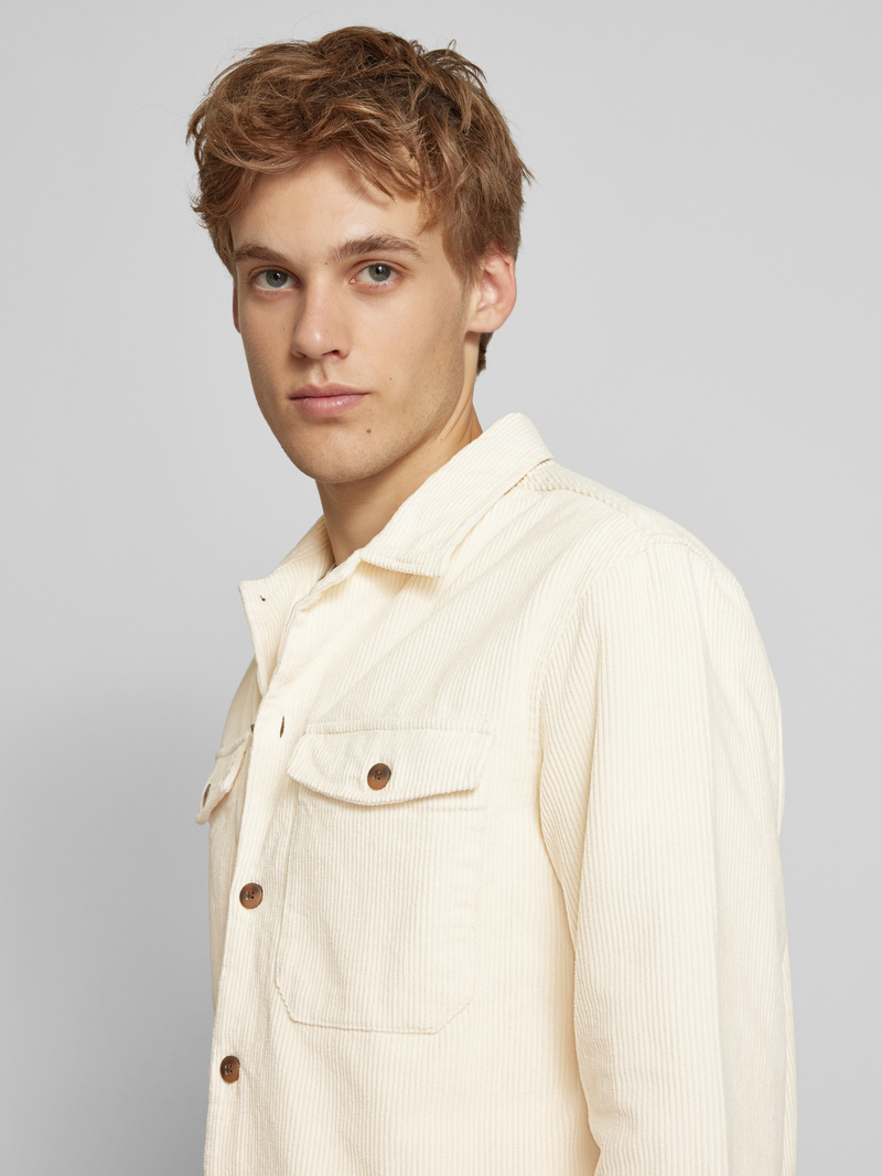 jack & jones Regular fit ribcordoverhemd met paspelzakken op de borst model 'EDDIE'