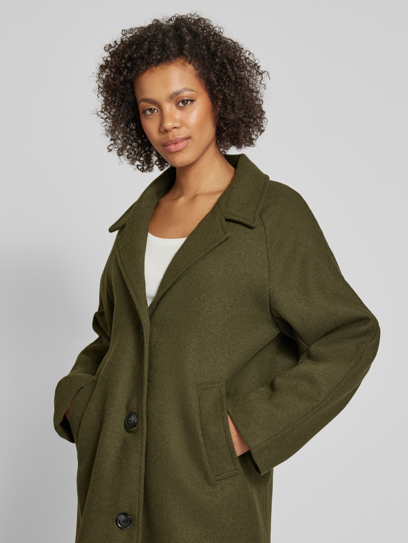 FREE QUENT Lange jas met strookzakken model 'MELLON''