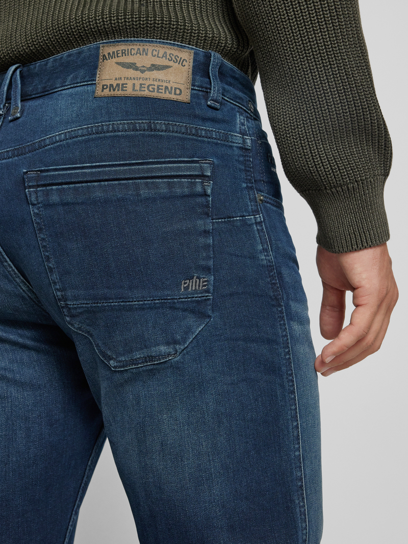 PME Legend Regular fit jeans met labeldetail model 'Nightflight'