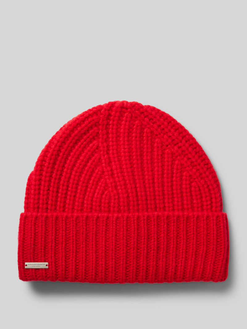 Seeberger Beanie met labeldetail