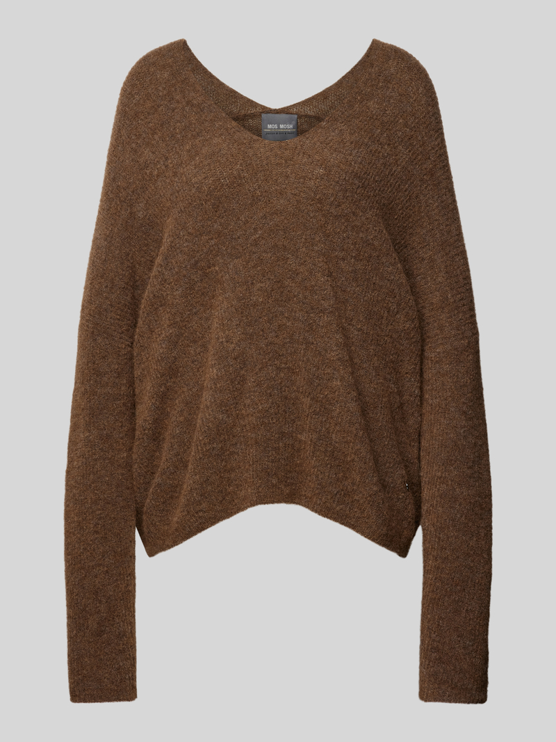 MOS MOSH Gebreide pullover met V-hals model 'THORA'