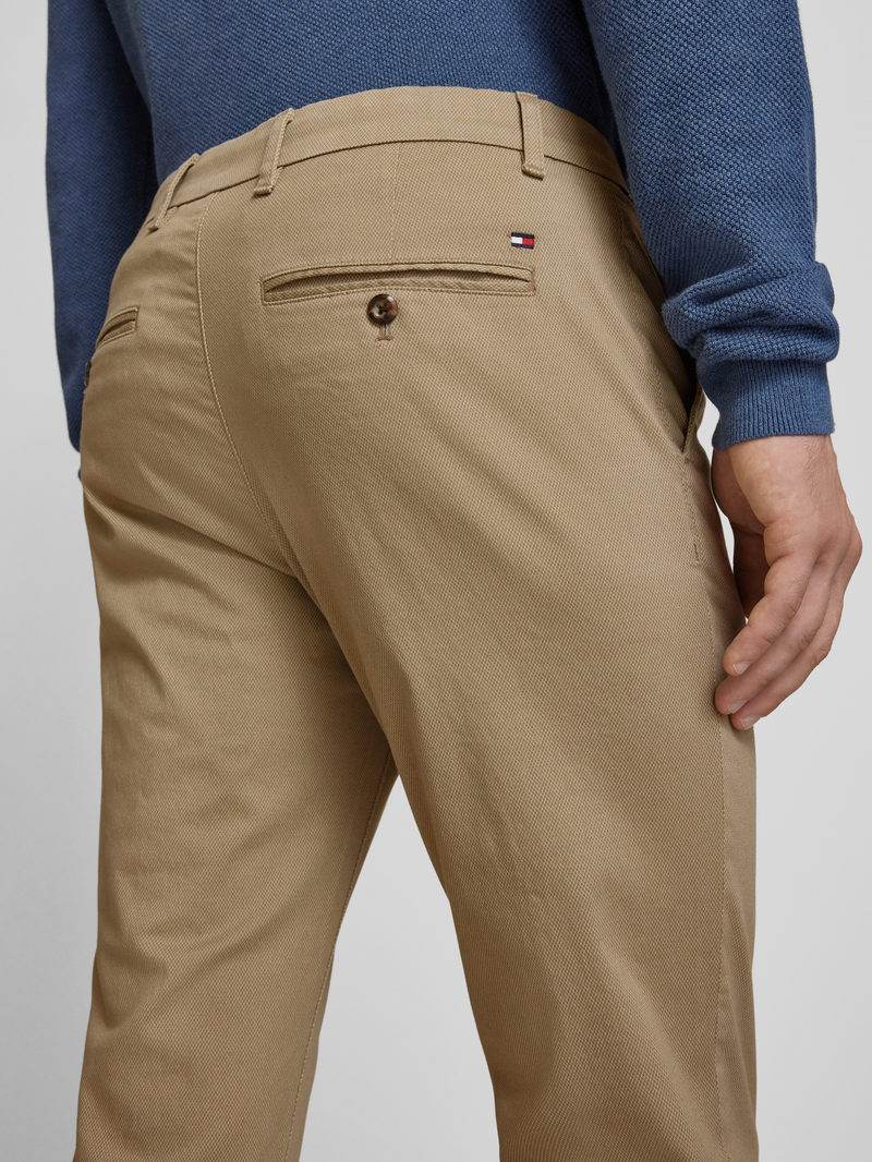 Tommy Hilfiger Slim fit chino met knoop- en ritssluiting model 'BLEECKER'