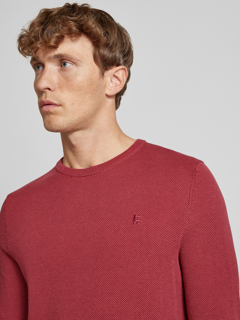 Lerros Gebreide pullover met ribboorden