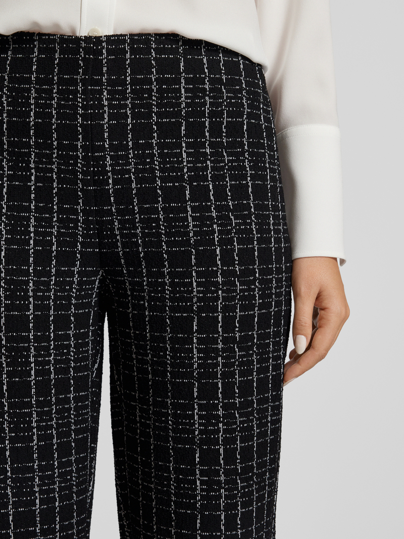 comma Straight leg pantalon met effectgaren