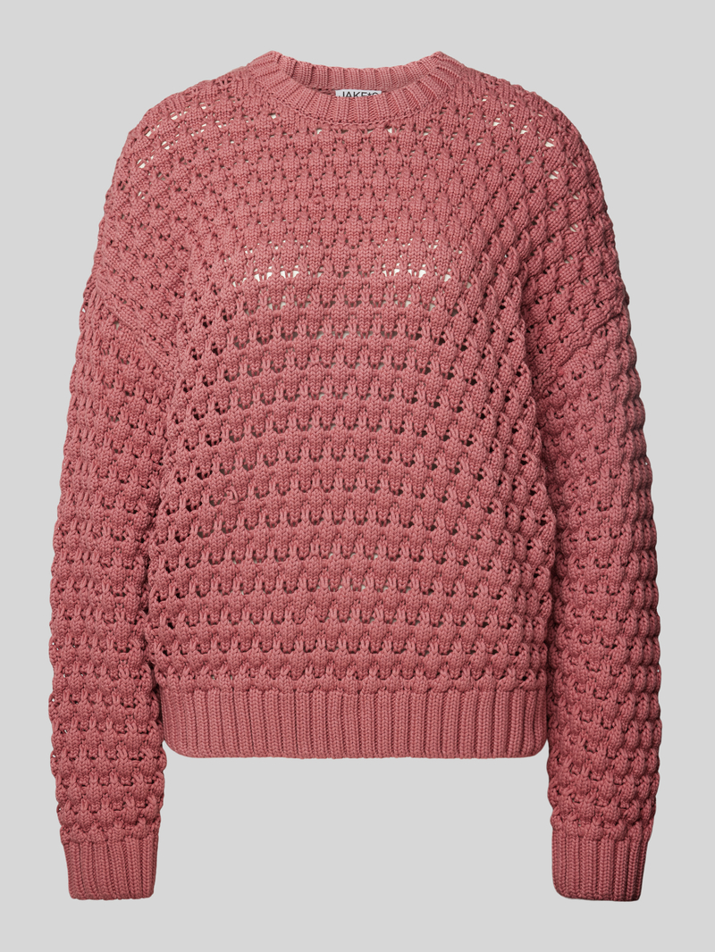 Jake*s Casual Gebreide pullover met ajourpatroon