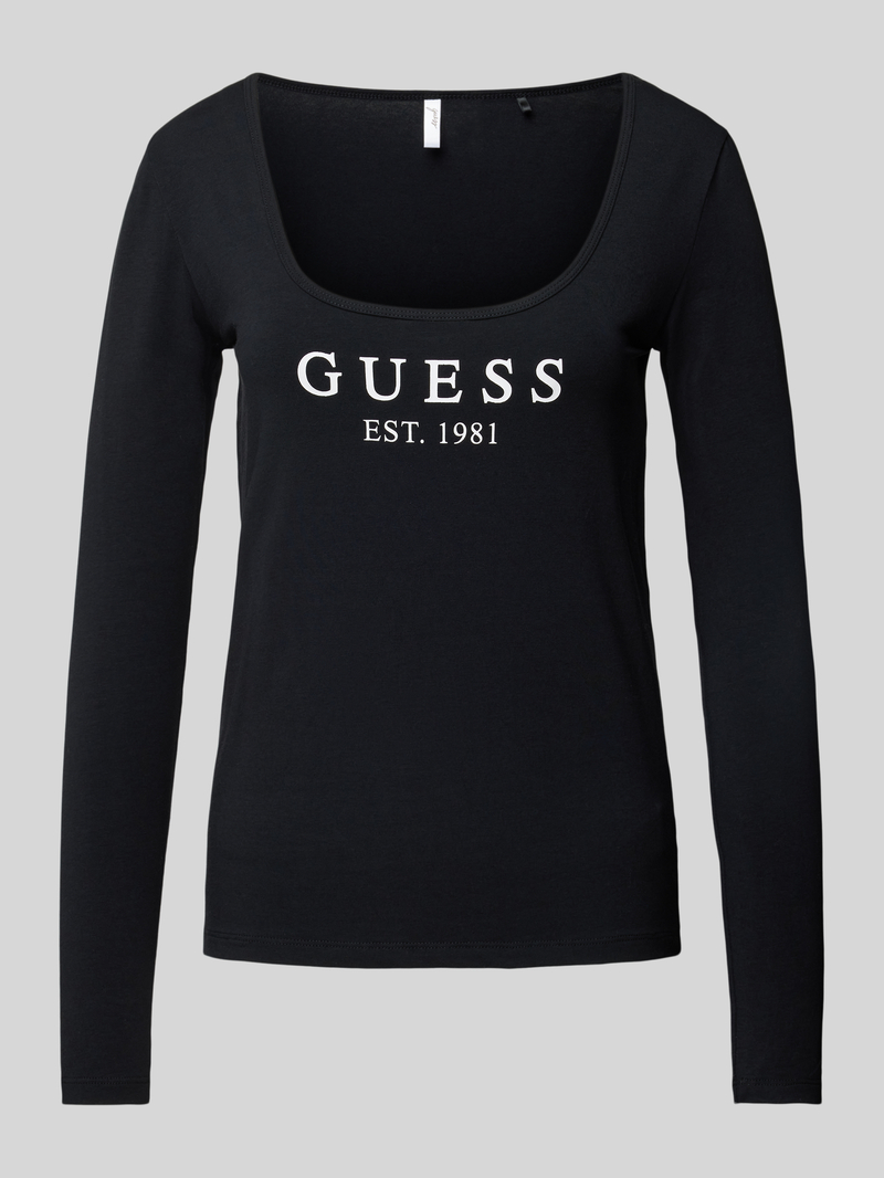 Guess Shirt met lange mouwen en labelprint, model 'CARRIE'