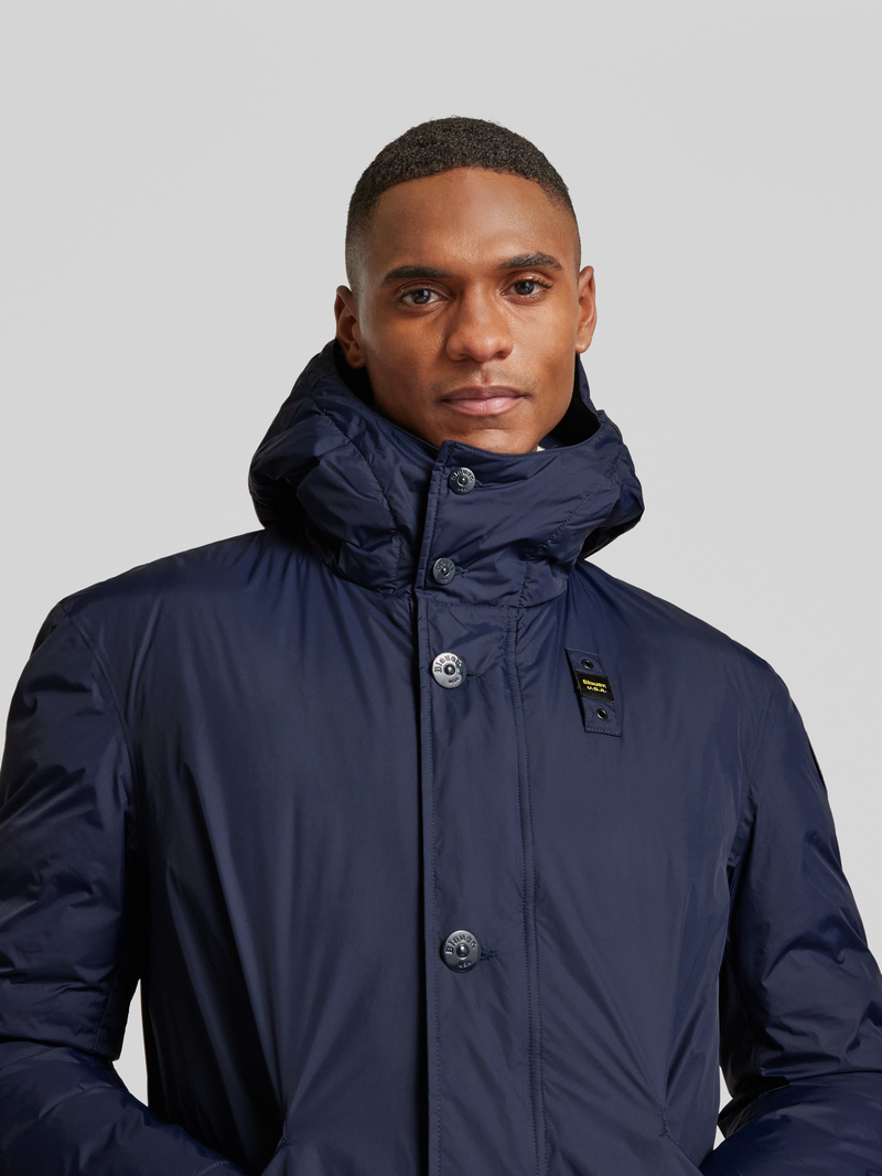Blauer Usa Parka met capuchon model 'FALCON'