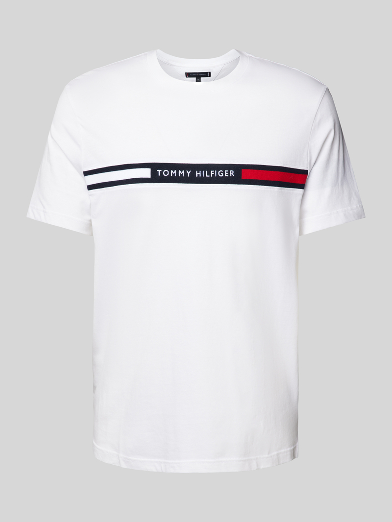 Tommy Hilfiger Regular fit T-shirt met labelstitching