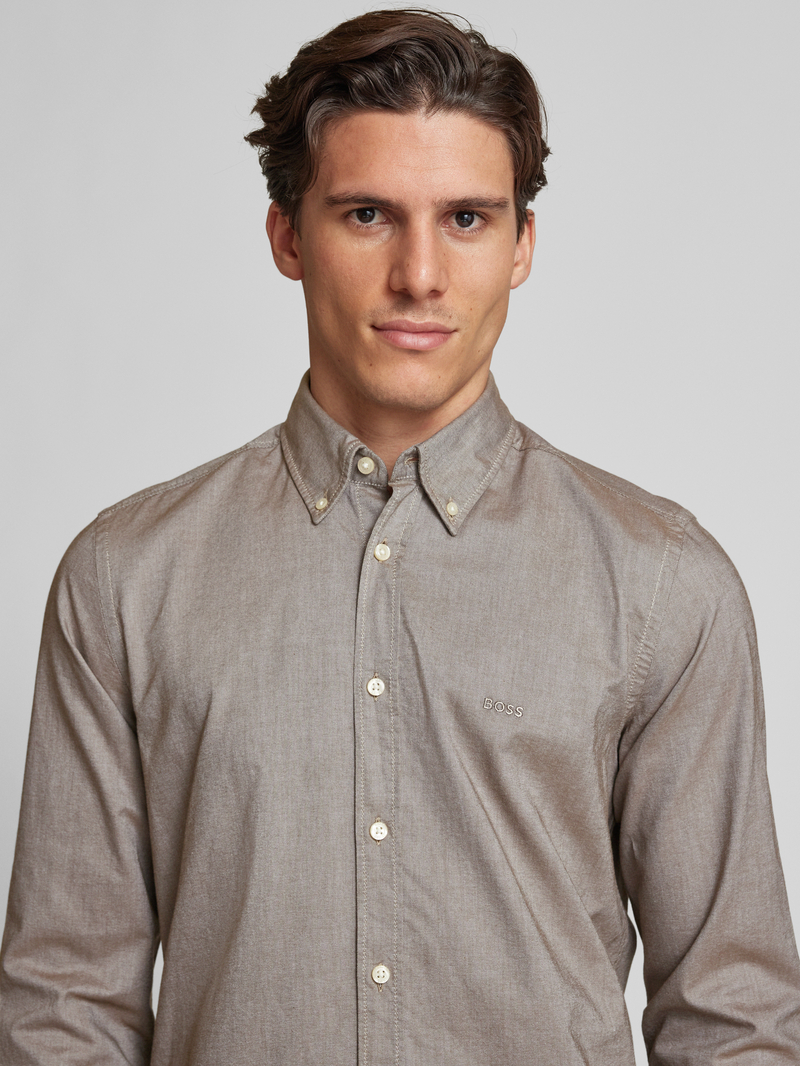 Boss Orange Regular fit vrijetijdsoverhemd met button-downkraag model 'Rickert