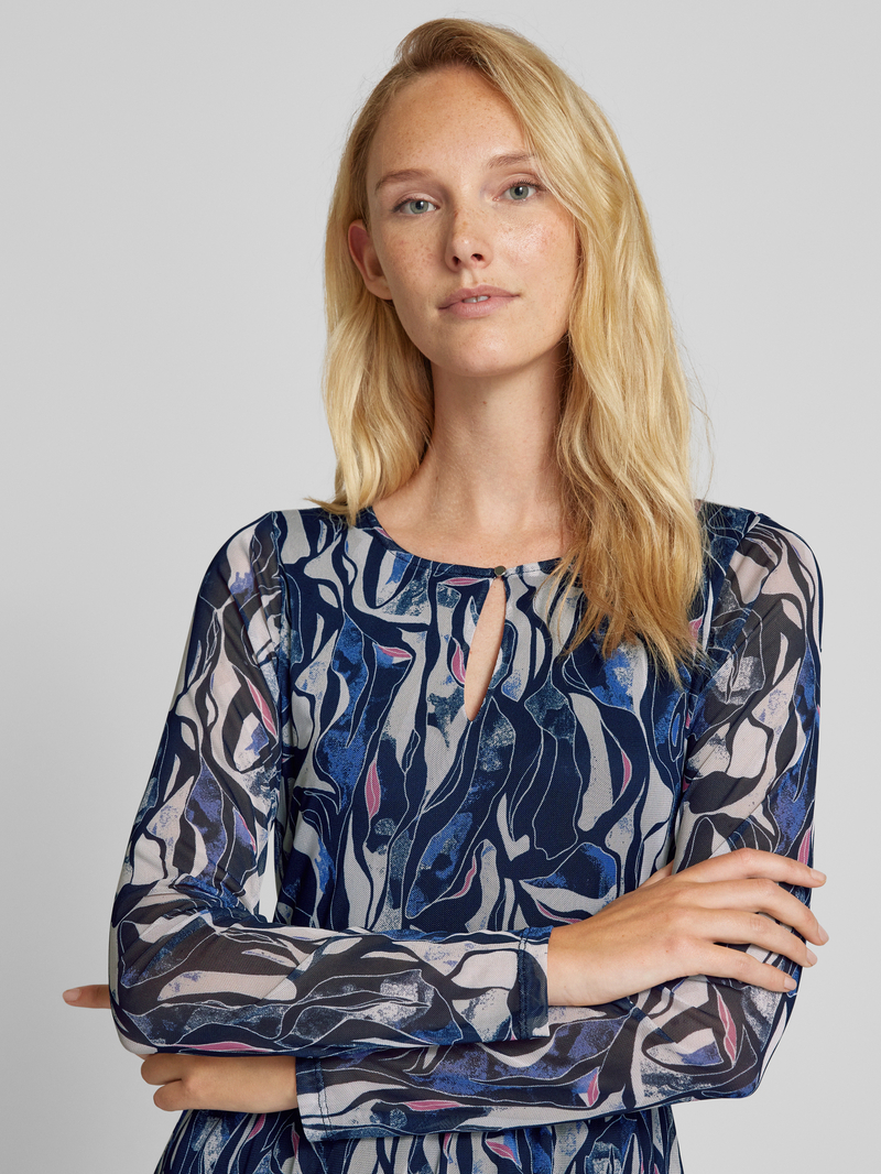 Tom Tailor Midi-jurk met ronde hals
