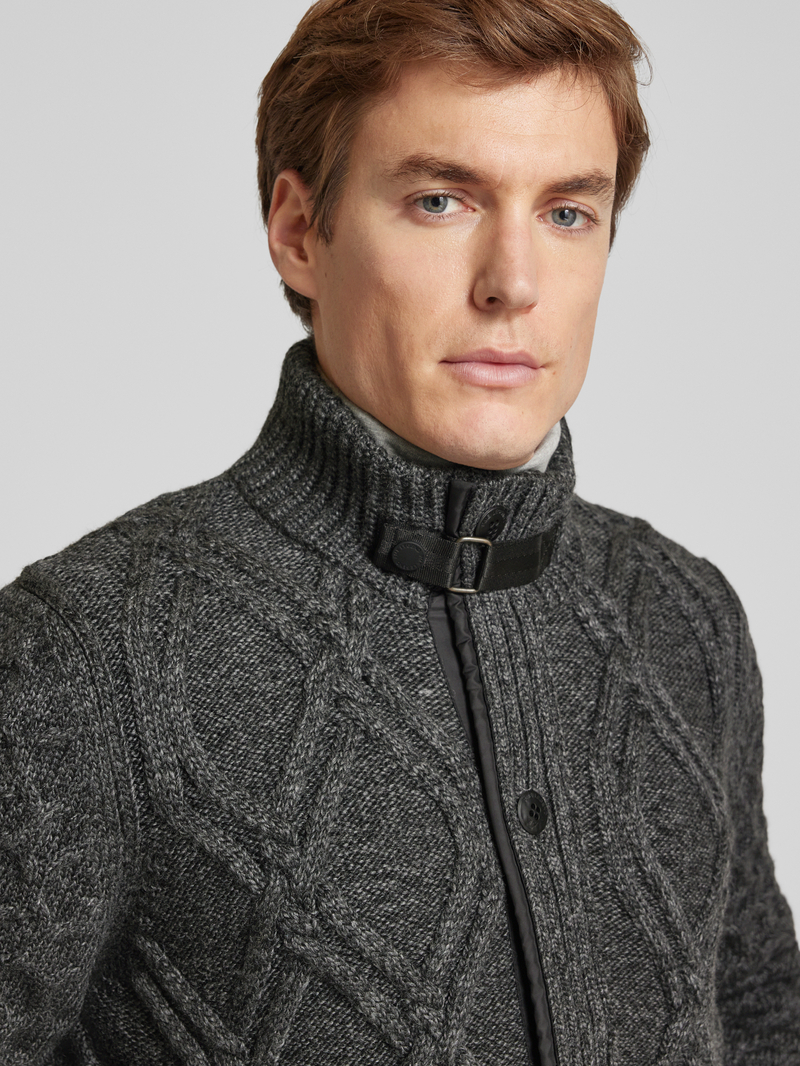 PME Legend Gebreid vest met opstaande kraag