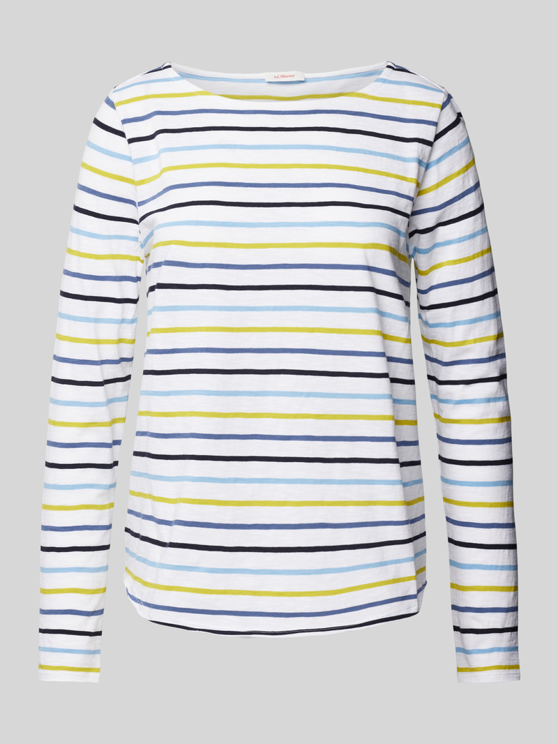 s.Oliver RED LABEL Regular fit shirt met lange mouwen van puur katoen met open randen