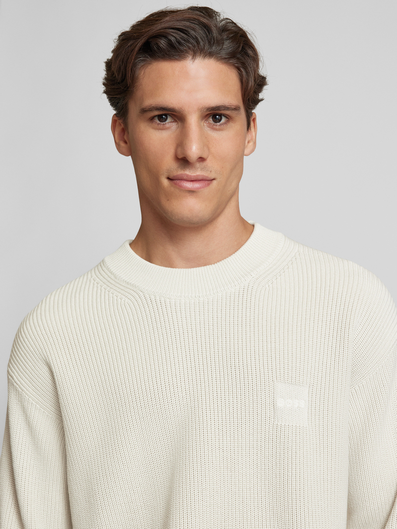 Boss Orange Gebreide pullover met labeldetail model 'Acircolo'