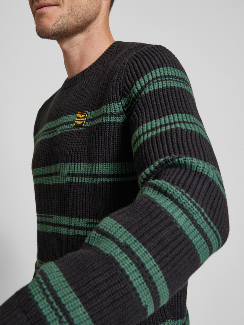 PME Legend Gebreide pullover met labelpatch