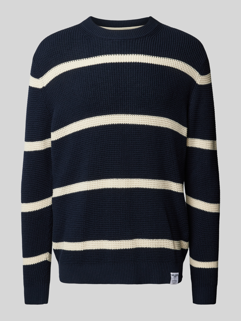 Pepe Jeans Gebreide pullover met ronde hals model 'Cairo'